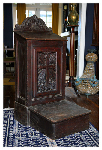 Stained oak Prie Dieu. Circa early 20th century