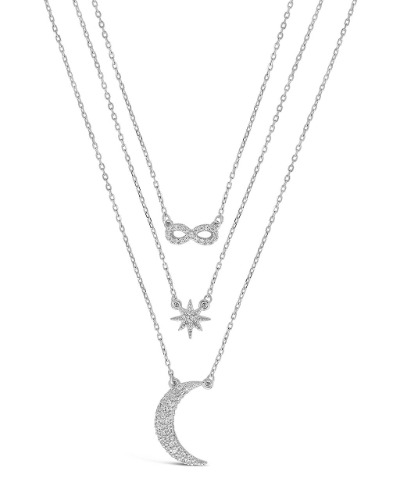 CZ Celestial Infinity Necklace | Silver