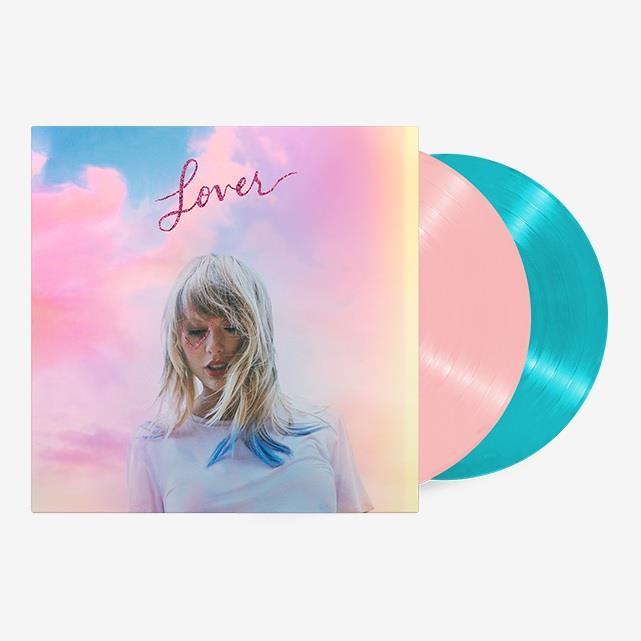 Taylor Swift - Lover - Limited Edition Baby Pink & Blue Vinyl LP Record | Default Title