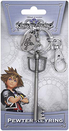 Disney Kingdom Hearts Sora Sword Pewter Keyring - One Size - Silver