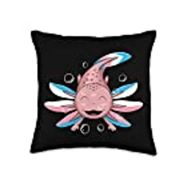 Trans-Gender Pride Axolotl Trans LGBT Flag Transgender Axolotl Transsexual Trans Pride LGBTQ Throw Pillow, 16x16, Multicolor