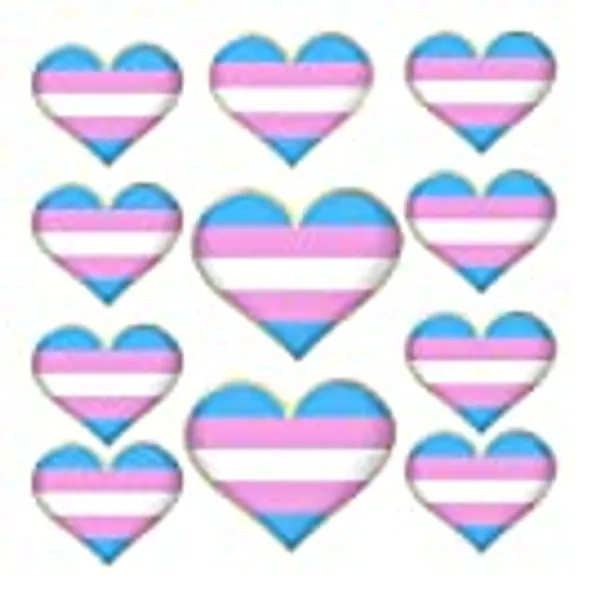10/20/50/100 Pcs Metal Trans Heart Pride pins Jewelry Quality Love Progress Rainbow Gay LGBTQ Transgender Lapel Pins for Backpack, Lapel, Pride Stuff Gifts