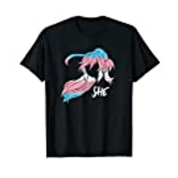 Transgender Anime - Transwoman LGBT Trans Flag Pride T-Shirt