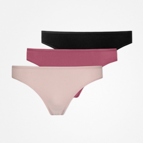 Tangas | Mix (Apricot/Mauve/Schwarz) - XS / 3 Stück