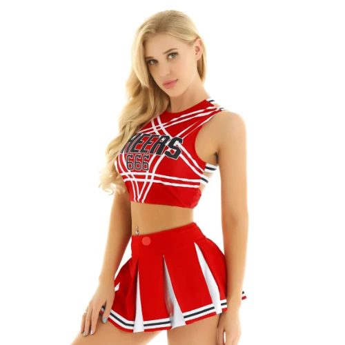 Frauen Femme Mädchen Japanischen Schülerin Cosplay Uniform Erwachsene Charming Cheerleader Sexy Kostüme Set Halloween Roleplay Outfits - AliExpress 200000532
