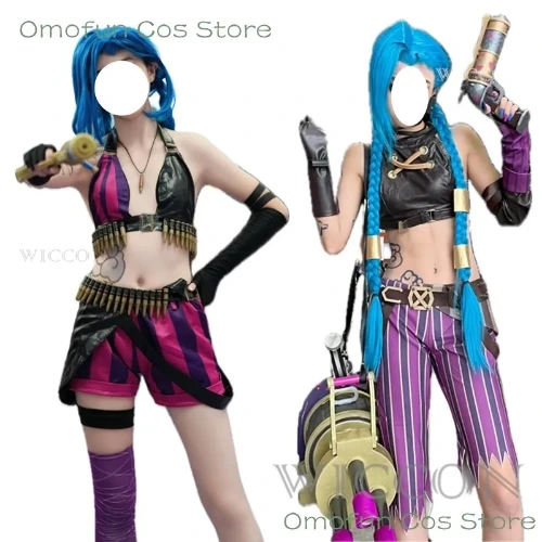 Lol arcane Jinx Kostüme für Frauen Liga der Legende Cosplay Jinx Lol Liga der Legenden Anime Jinx Kostüm mit Perücke - AliExpress 200000532