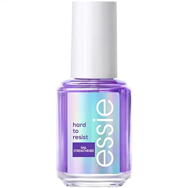 essie Nail Care Hard To Resist Nail Strengthener, Protect and Repair, Hardening Nail Treatment For Damaged Nails, Purple Tint, Neutralise and Brighten 13.5 ml