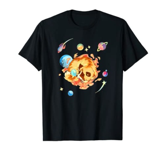 Sleepy Space Akita Dog Graphic T-Shirt - kaycem merch