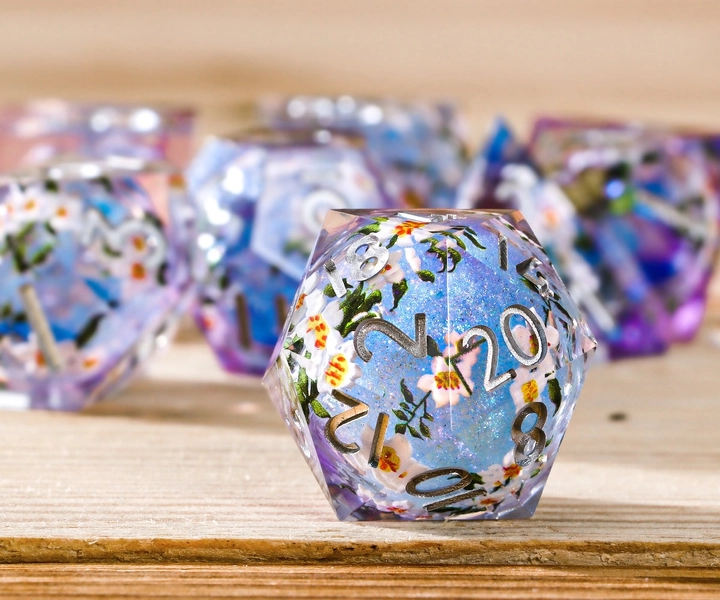 New Flower Liquid Core Dice Set