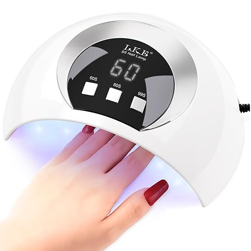UV Nail Lamp, 54W UV Lamps for Gel Nails with 3 Timer, Auto Sensor, LCD Screen, USB Plug, Led Nail Lamp Nail Dryer, Nail Lamp, Gel Nail Lamp, Portable Nail UV Lamp