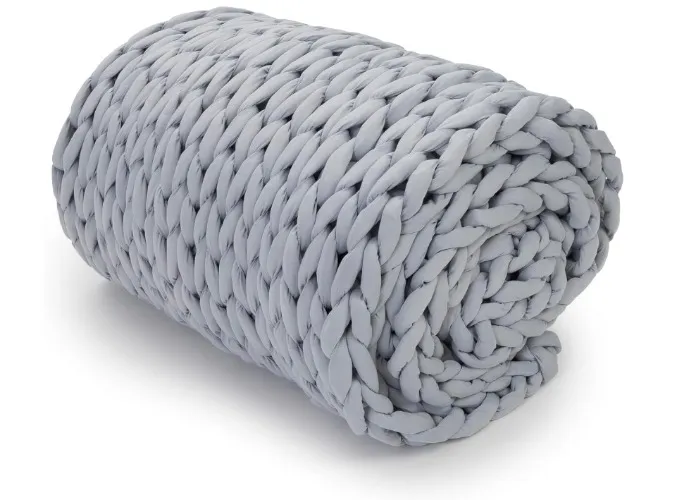 Chunky Knit Weighted Blanket - Full Size - 16 Pounds