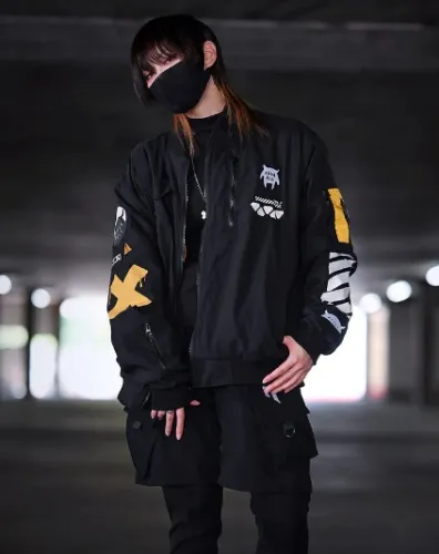 KinwaMonster Graffiti Bomber Jacket