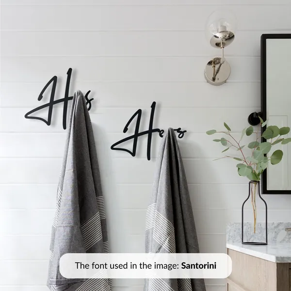 His / Hers Metal Wall Hanger