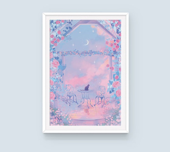 SugarMints Poster: Roses and Clouds