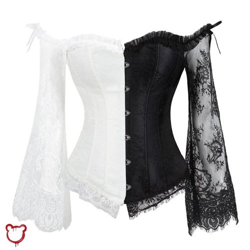 "Monochrome Corset by Witchery" - Black and White / M
