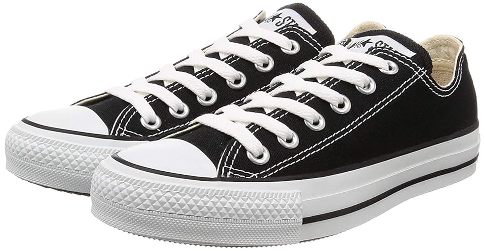Converse Women's Chuck Taylor All Star Stripes Sneakers - 9.5 Women - White and Black Canvas