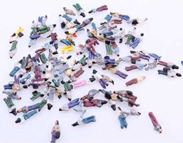 100pcs, 1:300 Scale Figures