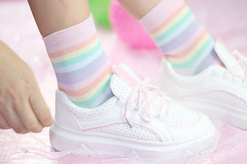 Milky Rainbow Socks - Set of BOTH Pairs (Save $5)