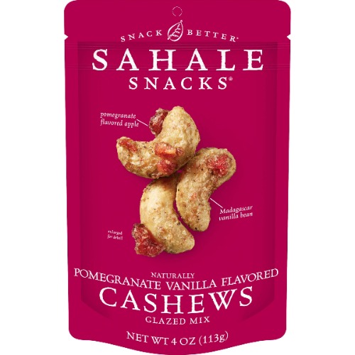 Sahale Snacks - Pomegranate Vanilla Flavored Cashews Glazed Mix (4 Ounces, Pack of 6)