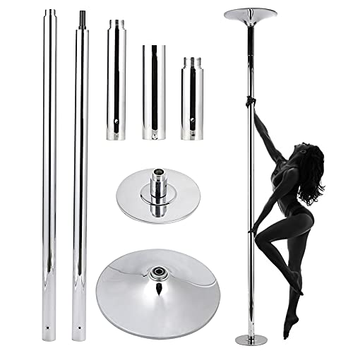 ZELUS Professional Dance Pole Fitness Exercise Spinning & Static Portable 45mm