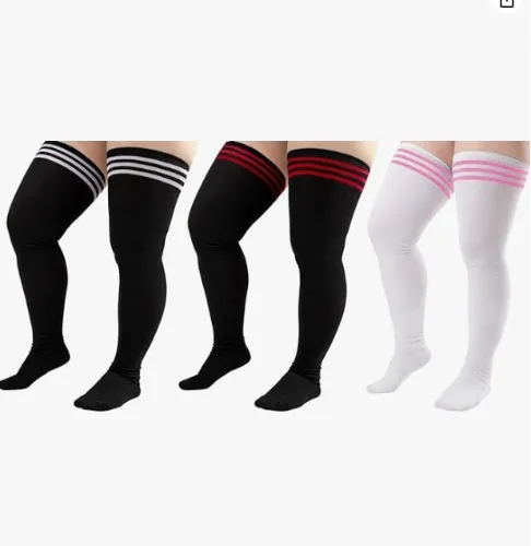 DRESHOW dames extra lange kousen grote maten kniekousen kniekous