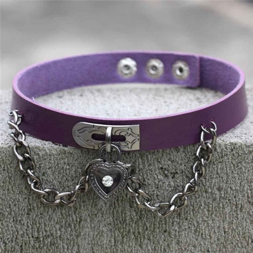 Victorian Locket Choker - Purple