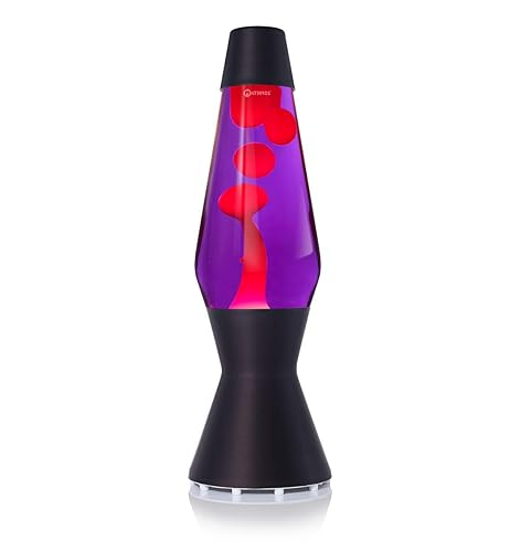 MATHMOS Black and Copper Lava Lamp (Black - Violet/Red) - Black - Violet/Red