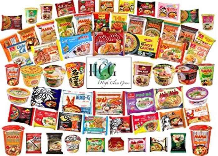 Ramen Noodles from Around the World International Snack Box Variety Snack Pack of 15 Instant Noodles - Japanese, Filipino, Thai, Vietnamese with Free Chopsticks and Sticker. - 15 Piece Set