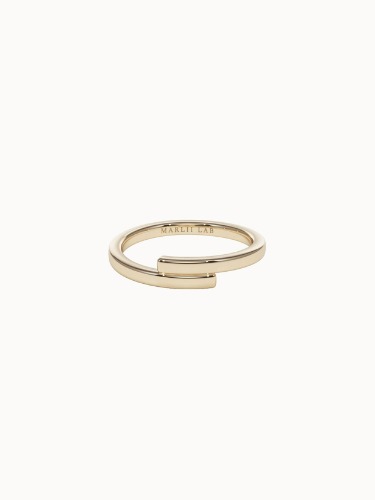 Gold Crossover Ring - Yellow Gold - M 1/2 (US 6.75)