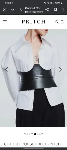 Cut Out Corset Belt - Pitch Black | ONE SIZE