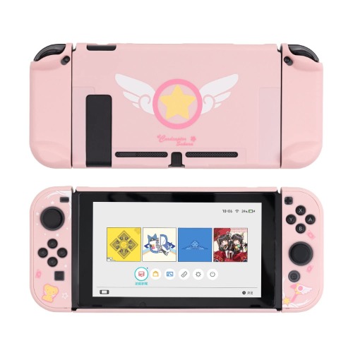 YOCORE Protective Case Compatible with Nintendo Switch, Soft Touch Replacement Shell with Shock-Absorption and Anti-Scratch -Cardcaptor Sakura - 