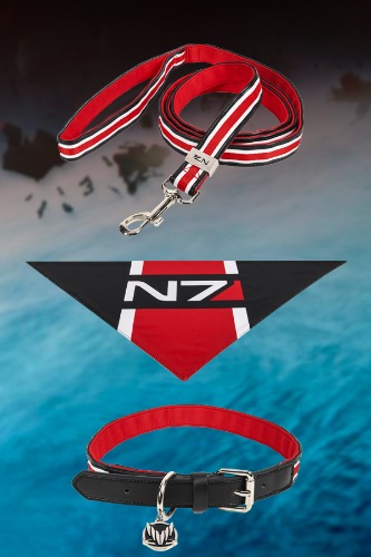 Mass Effect Deluxe N7 Dog Collar Leash Bandana Set | Default Title
