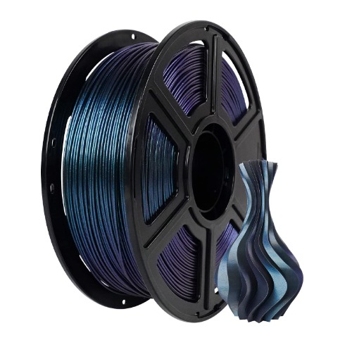 Flashforge 3D Printer Filament Mulitcolor PLA 1.75mm, 3D Printing Filament 1kg Spool-Dimensional Accuracy +/- 0.02mm, Environmental Friendliness, no Smoke and no Odor (Burnt Titanium, PLA) - Burnt Titanium PLA
