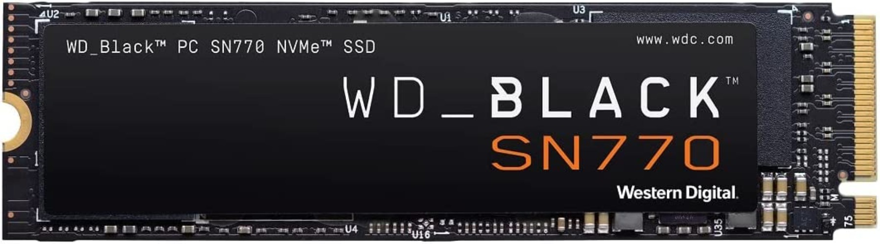 WD_BLACK 1TB SN770 NVMe Internal Gaming SSD Solid State Drive - Gen4 PCIe, M.2 2280, Up to 5,150 MB/s - WDS100T3X0E - SSD 1TB