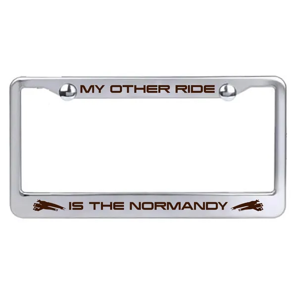 Fantasy Game Film Show Parody License Plate Frame Laser Engraved Stainless Steel - Gifts for Him, for Her, for Husband, for Wife, for Them, for Men, for Women (Normandy)