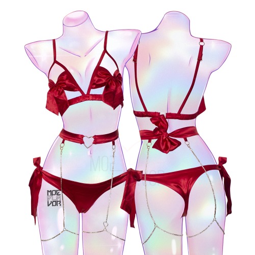 Present Bow Lingerie - Red / XL/2XL