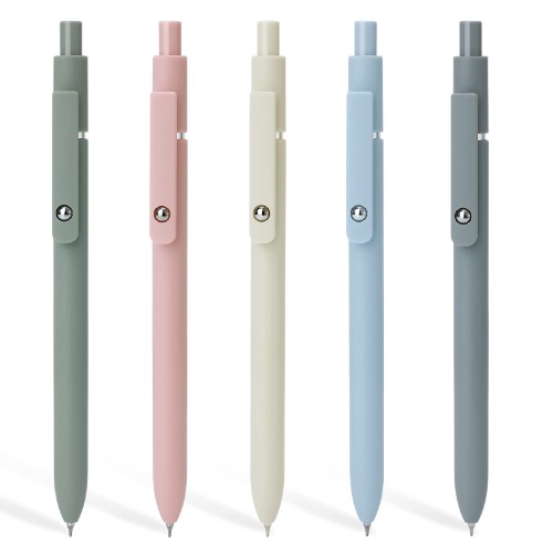 KONAMO 5pcs Gel Pens Quick Dry Ink Pens Fine Point Premium Retractable Rolling Ball Gel Pens Black Ink Smooth Writing for School Office Home