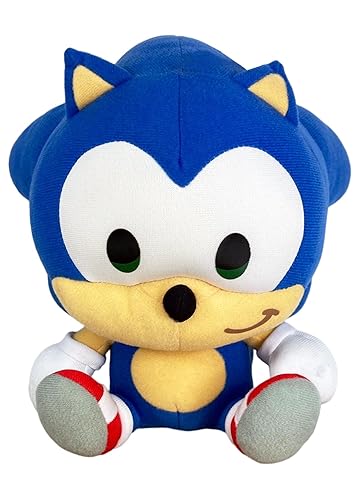 Great Eastern Entertainment Sonic The Hedgehog -SD Sonic Sitting Plush 7", Multi-Colored