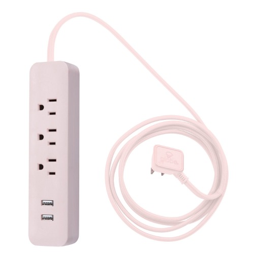 Globe Electric - 78257 Designer Series Power Strip, Rose 3 Outlet - 