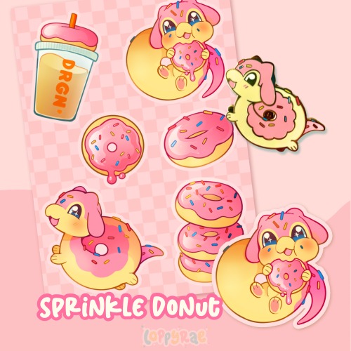 Patreon Vault: “Sprinkle Donut” Set - Sticker Sheet