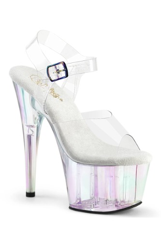 Pleaser USA Adore-708HT 7inch Pleasers - Holographic Clear | Clear / UK 5 - US 8 - EU 38