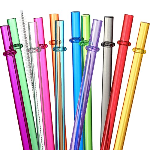 24 pcs clear plastic reusable straws