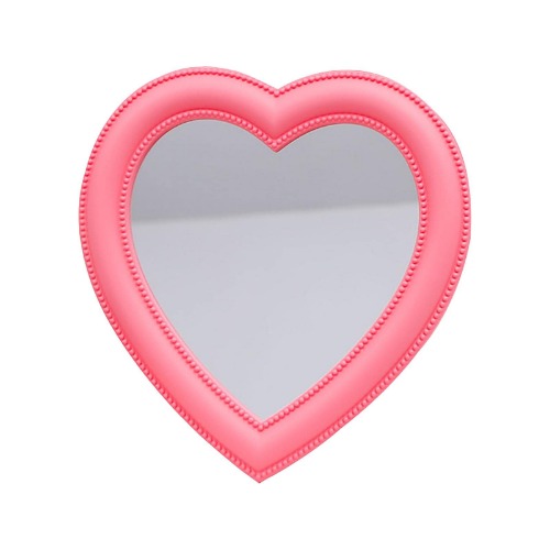 Tookie Heart Shape Mirror, Vintage Tabletop Makeup Mirror Decorative Mirror Wall Hanging Cosmetic Mirror Bedroom Dressing Table Decoration Mirror Multifunctional Cosmetic Photo Props
