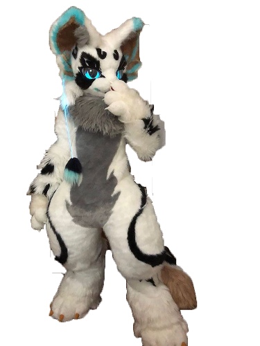 White Cat Digitigrade Dog Fox Fursuit Costumes Suit Furries Anime Teen & Adult Costume | M