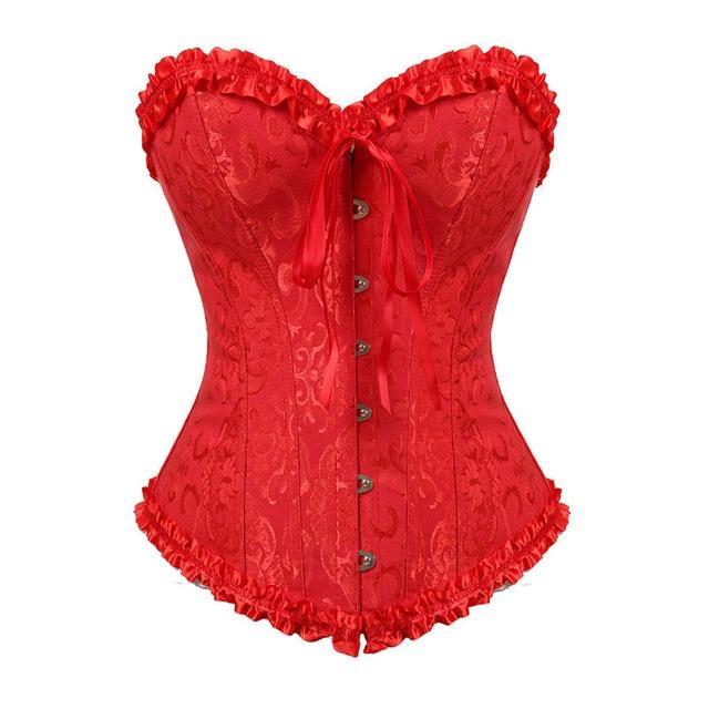 Lady In Lace Genuine Corsets - Red / M