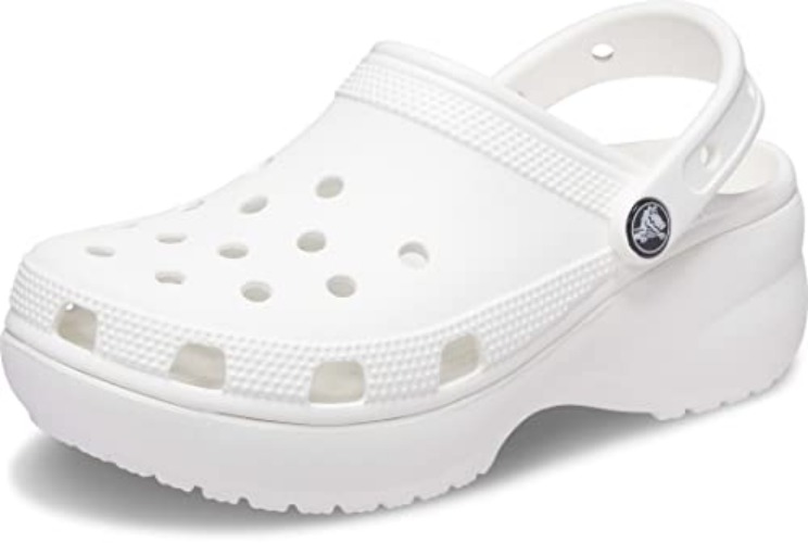 Crocs Women's Classic Platform Clog - 7 UK - White