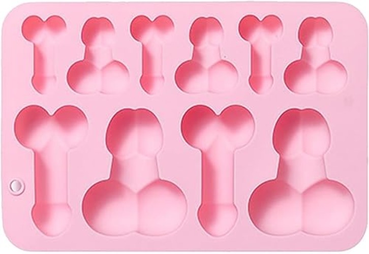 1 Pcs Silicone Prank Ice Cube Mold Tray for Ice Chilling Whiskey Cocktails Make Ice Blocks Funny Ice Coffee Cubes Birthday Party DIY Mousse Chocolate Soap Cake Mould Tool S2 - S1