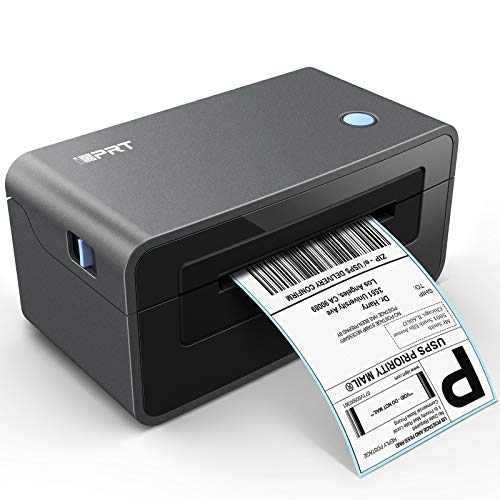 iDPRT Shipping Labels - 4×6 Thermal Direct Shipping Label, Fan-Fold Labels, Thermal Shipping Label for Label Printer, 500 Labels Per Stack, Address Blank Labels for Office, Strong Adhesive Labels - Bluetooth for moblie phone - Black