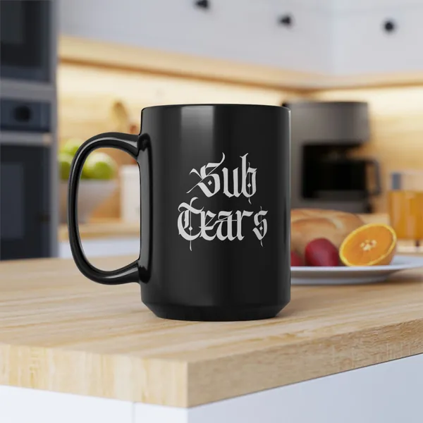 Sub Tears Black Femdom Mug, 15oz