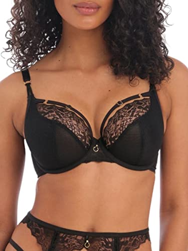Freya Womens Temptress Underwire Plunge Bra - 38G - Black